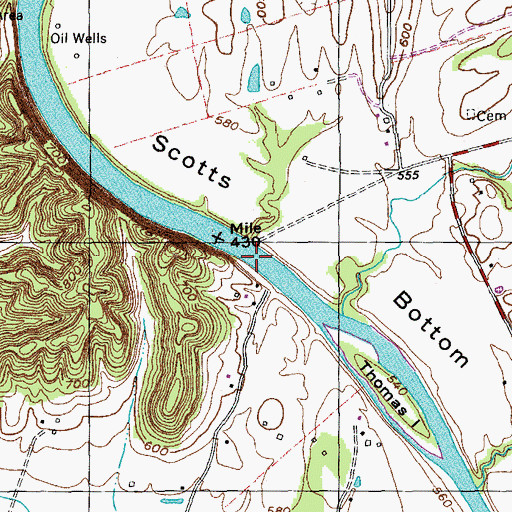 Topographic Map of Garman Ferry, KY