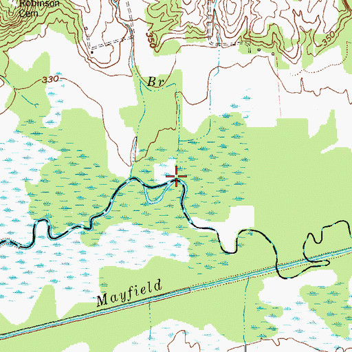 Topographic Map of Garner Branch, KY