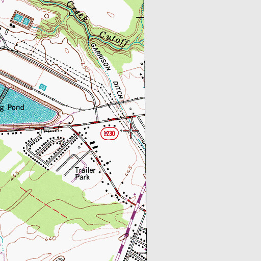 Topographic Map of Garrison Ditch, KY