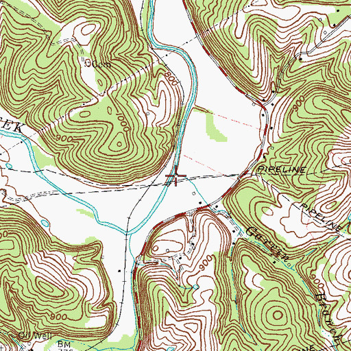 Topographic Map of Garvin Branch, KY