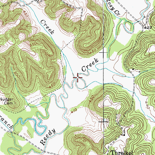 Topographic Map of Gary Creek, KY