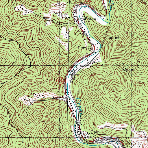 Topographic Map of Gearhart School, KY