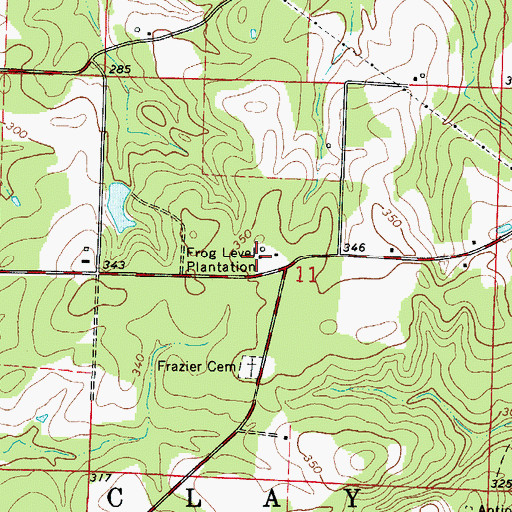 Topographic Map of Frog Level Plantation, AR