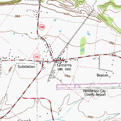 Topographic Map of Geneva, KY