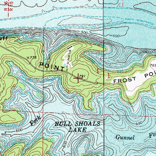 Topographic Map of Frost Point, AR