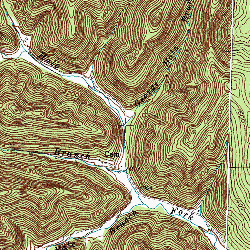 Topographic Map of George Hale Branch, KY