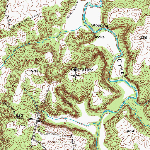 Topographic Map of Gibralter, KY