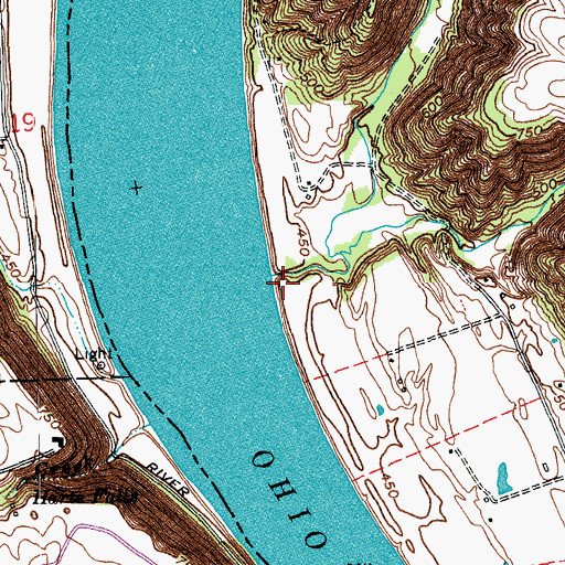 Topographic Map of Gilmore Creek, KY