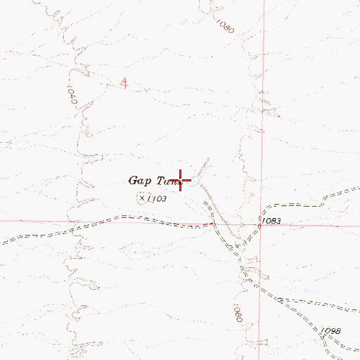 Topographic Map of Gap Tank, AZ