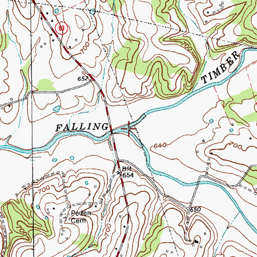 Topographic Map of Glover Creek, KY