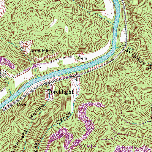 Topographic Map of Gobber Creek, KY