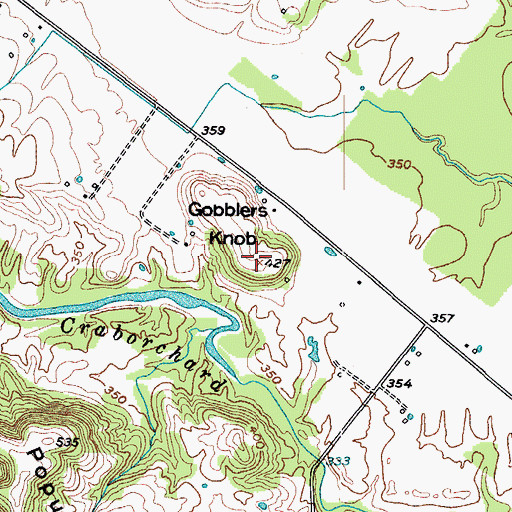 Topographic Map of Gobblers Knob, KY