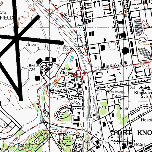 Topographic Map of Godman Chapel, KY