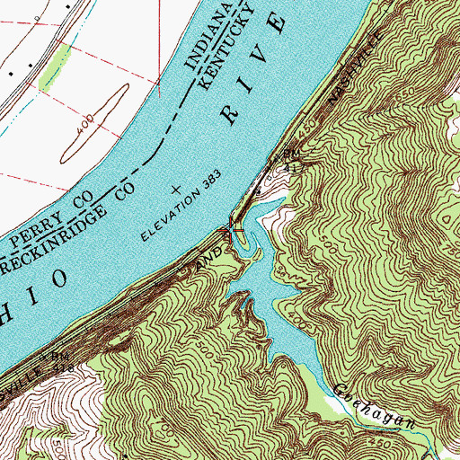 Topographic Map of Goehagan Creek, KY
