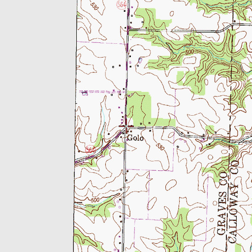 Topographic Map of Golo, KY