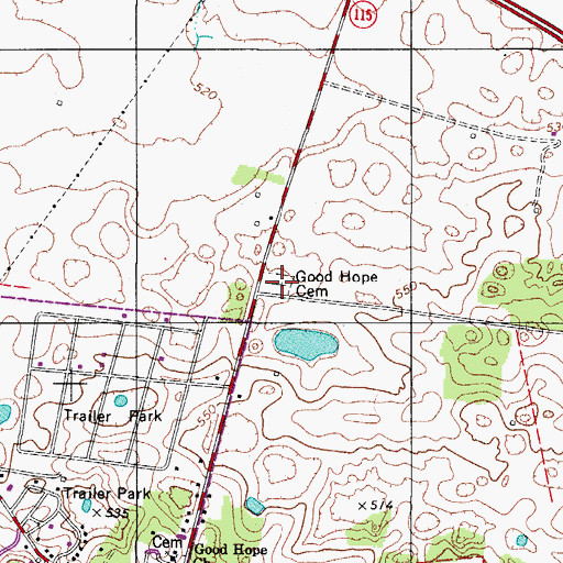 Topographic Map of Good Hope Cemetery, KY
