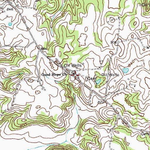 Topographic Map of Good Hope Church, KY