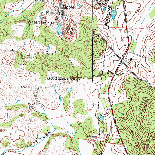 Topographic Map of Good Hope Church, KY