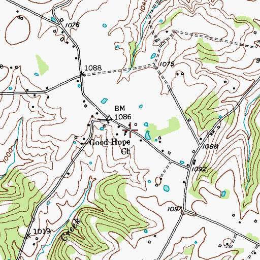 Topographic Map of Good Hope Church, KY