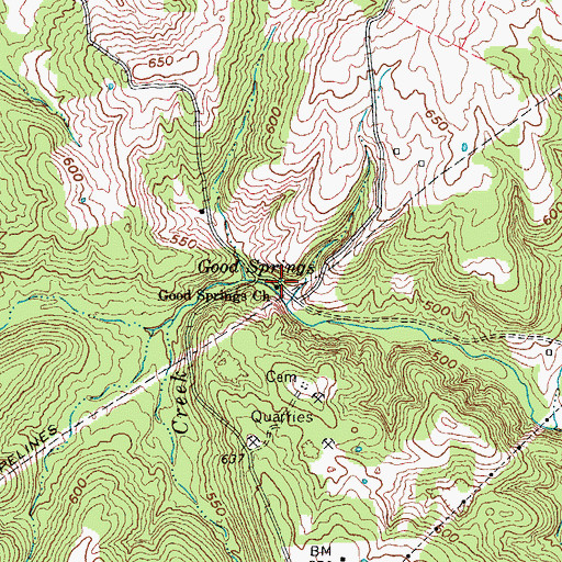 Topographic Map of Good Spring, KY