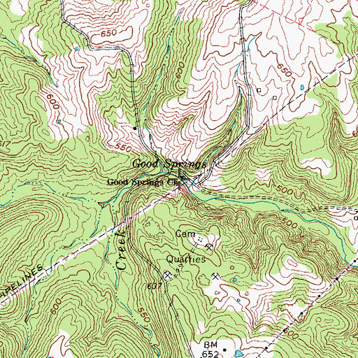Topographic Map of Good Springs Church, KY
