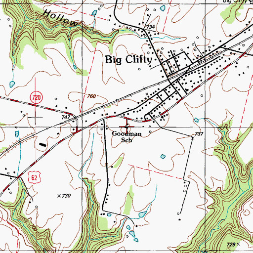 Topographic Map of Goodman School, KY