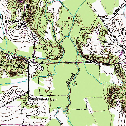 Topographic Map of Goose Creek, KY