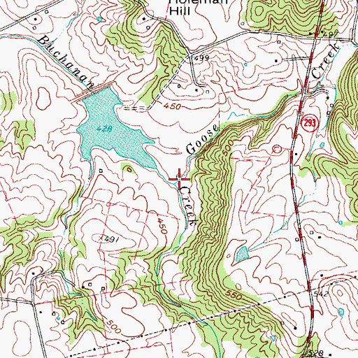 Topographic Map of Goose Creek, KY