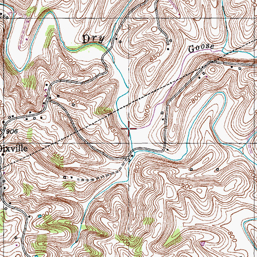 Topographic Map of Goose Creek, KY