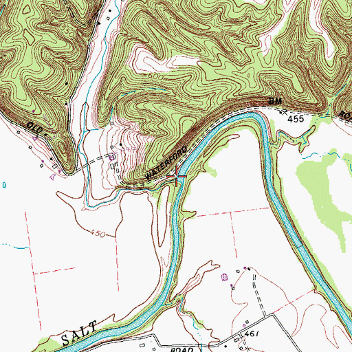 Topographic Map of Goose Creek, KY