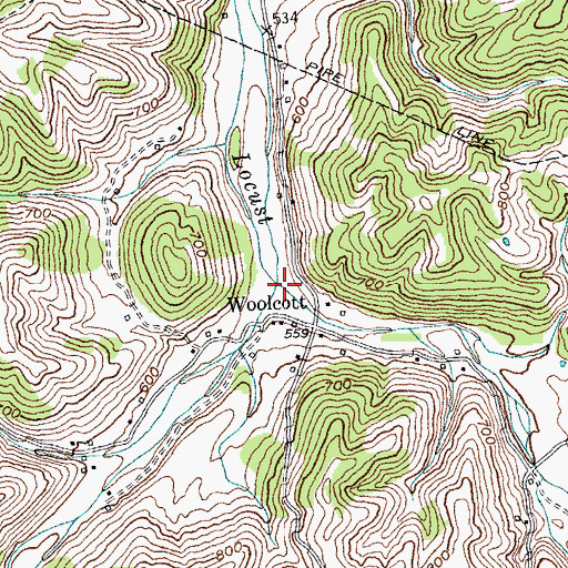 Topographic Map of Goose Creek, KY