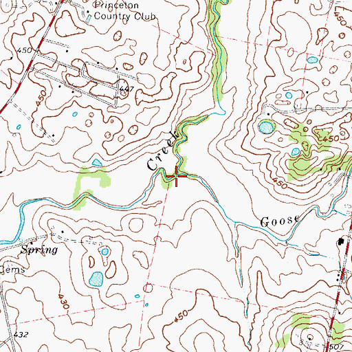 Topographic Map of Goose Creek, KY