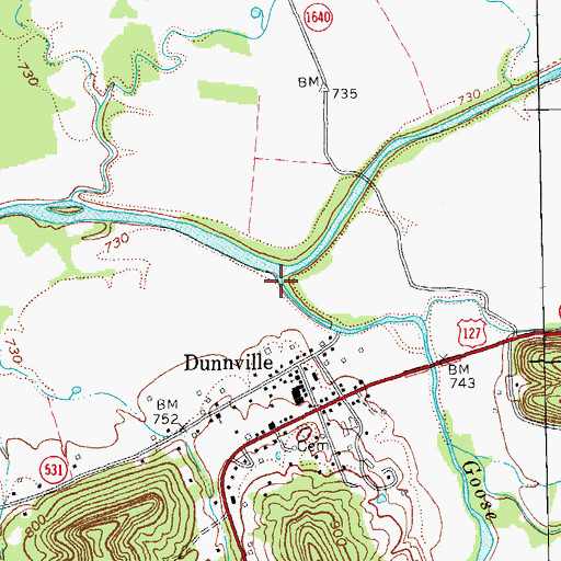 Topographic Map of Goose Creek, KY