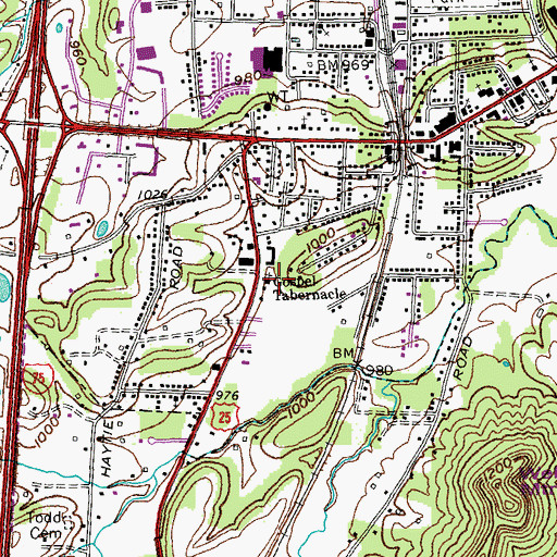 Topographic Map of Gospel Tabernacle, KY