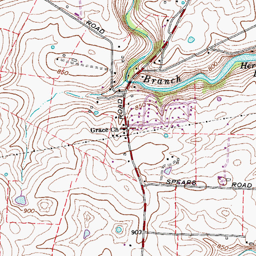 Topographic Map of Grace Church, KY