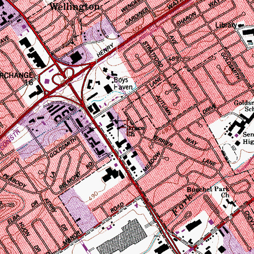 Topographic Map of Grace Church, KY