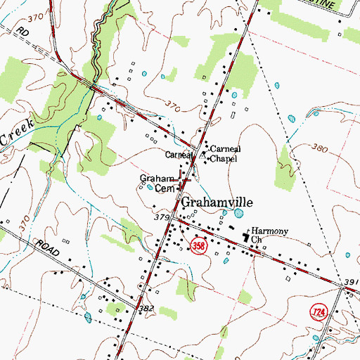 Topographic Map of Graham Cemetery, KY