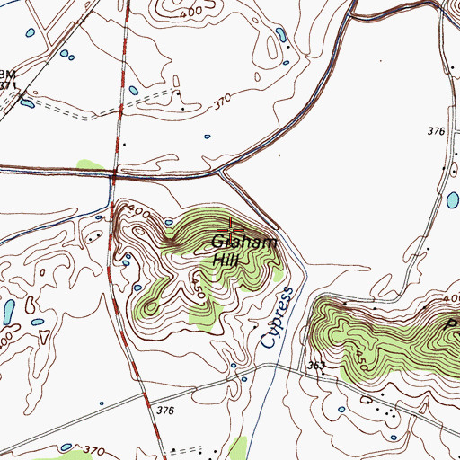Topographic Map of Graham Hill, KY