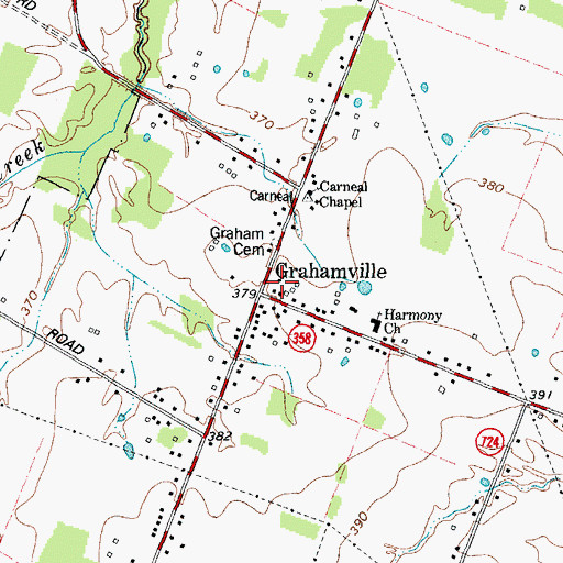 Topographic Map of Grahamville, KY
