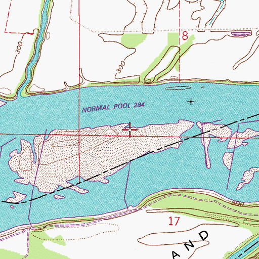 Topographic Map of Galla Creek, AR