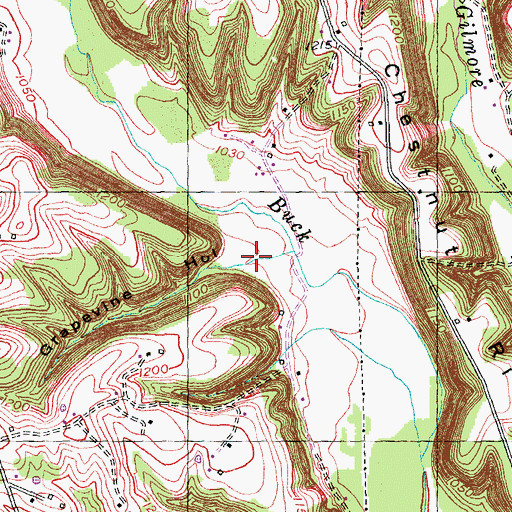 Topographic Map of Grapevine Hollow, KY