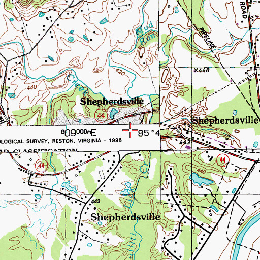 Topographic Map of Gravel Creek, KY