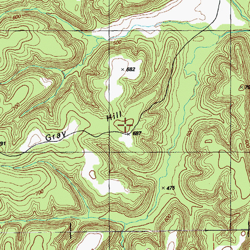 Topographic Map of Gray Hill, KY
