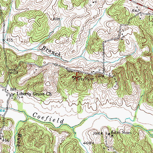 Topographic Map of Gray Mine, KY