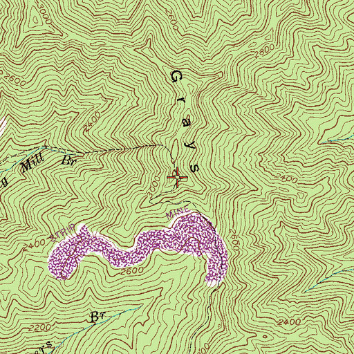 Topographic Map of Grays Ridge, KY