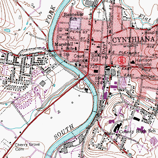 Topographic Map of Grays Run, KY