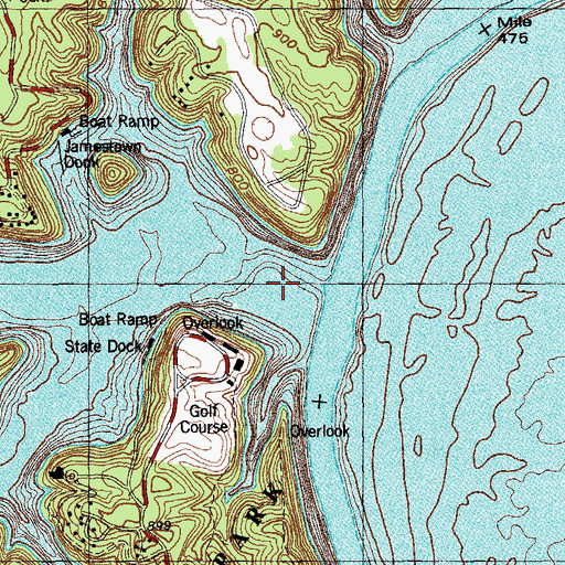 Topographic Map of Greasy Creek, KY