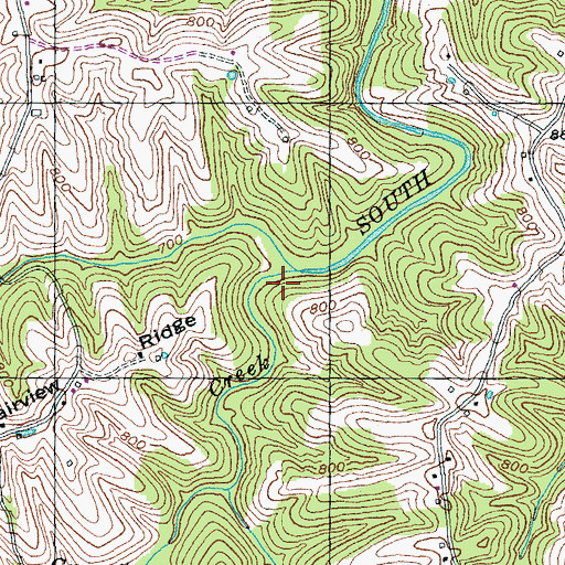 Topographic Map of Greasy Creek, KY