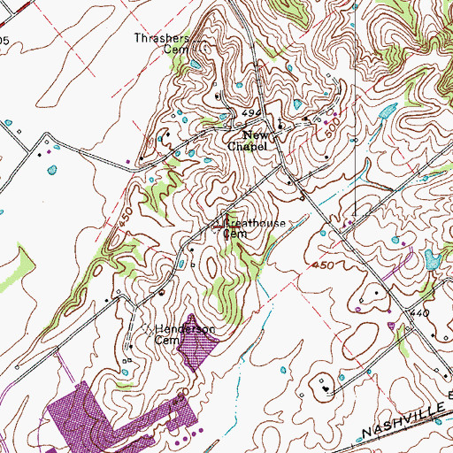 Topographic Map of Greathouse Cemetery, KY
