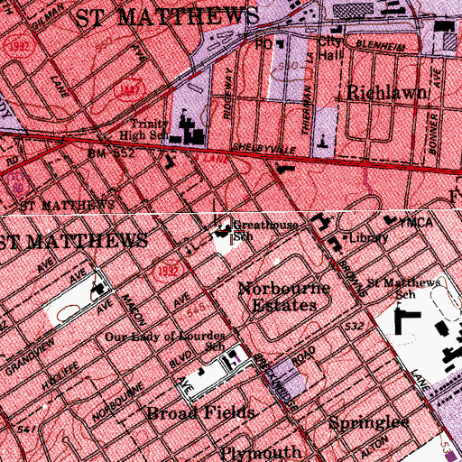 Topographic Map of Greathouse School, KY